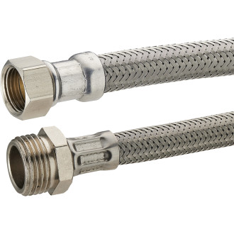 Flexible sanitaire inox mâle femelle F3/8 (12x17) NOYON & THIEBAULT - L 500 mm - DN8 - 2032-50PLL1