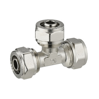 Té égal à compression pour tube multicouche NOYON & THIEBAULT - Ø 16 mm - 3980-16L1