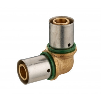 Coude égal à sertir profil TH pour tube PER NOYON & THIEBAULT - Ø 12 mm Bague à sertir en inox  - 3788-12L1