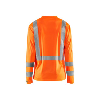 T-shirt à manches longues col V haute-visibilité anti-UV 33831011 - Couleur et taille au choix