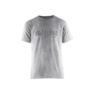 T-shirt imprimé 3D Gris-Chiné 35311043