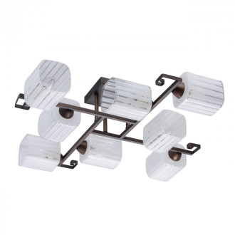 Plafonnier marron megapolis 8 ampoules 18 cm
