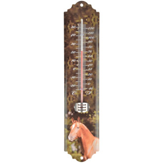 Thermomètre mural cheval cheval