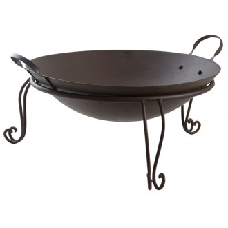 Brasero en métal rouillé