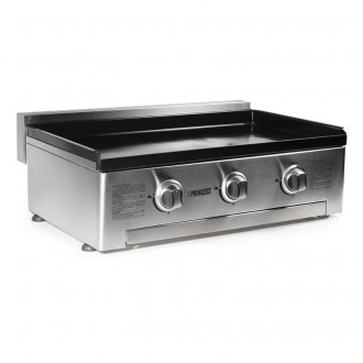 Plancha 3 feux Inox - Plaque en fonte émaillé 72 x 41.6 cm - 01.105053.02.001