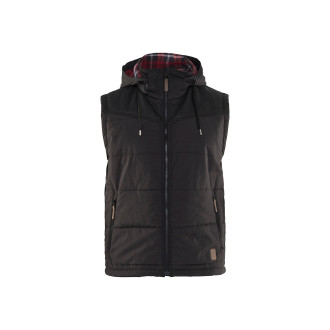 Gilet doublé à capuche gris foncé 38991845