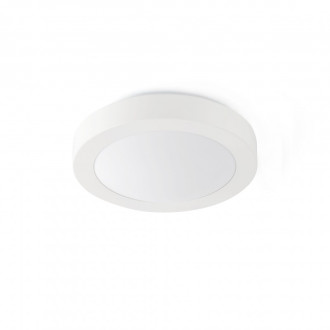 Plafonnier salle de bains blanc logos 1 ampoule