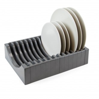 Porte-assiettes pour meuble pour 13 assiettes gris anthracite