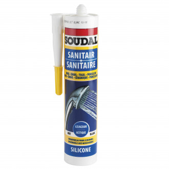 Cartouche silicone sanitaire blanc