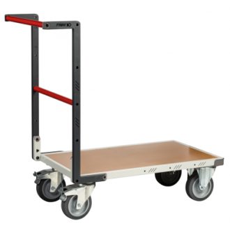 Chariot flat-pack dossier fixe, 850 x 500 mm, plateau médium, roues TPE, 400 kg