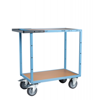 Servante mécano-soudée EVERSTEEL™ 2 plateaux médium 850 x 500 mm roues TPE 400 kg - 880701241