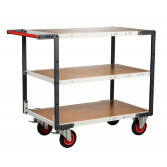 Servante FLAT-PACK™ 3 plateaux médium 1200 x 800 mm roues CC 400 kg - 884732234