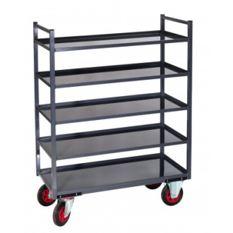 Servante multi-niveaux à 5 plateaux tôle 935 x 435 mm 400 kg - 880000560