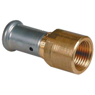Raccord droit femelle laiton multicouche à sertir be ø32x3.0-1''1/4