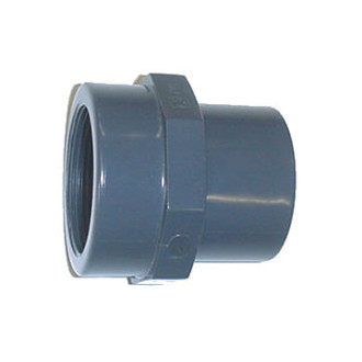 Embout en PVC taraudé - Mâle à coller / Femelle à coller / Femelle à visser - Diamètres 40/32 - Taraudage 26/34