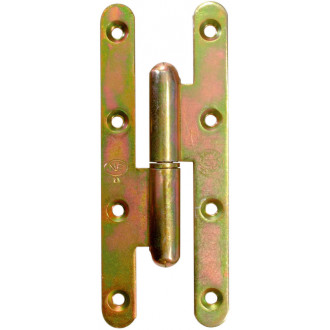 paumelle pour menuiserie a fleur 'la loutre' en acier bichromate bouts ronds JARDINIER MASSARD J530380