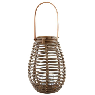 Lanterne en rotin et verre taille 2