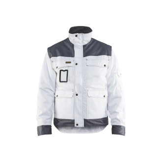 Veste hiver peintre Blanc/Gris clair 48651900 - Taille au choix