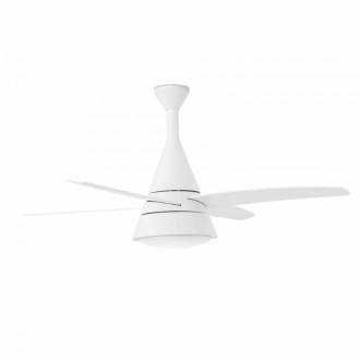 Ventilateur de plafond avec lumière blanc wind 2 ampoules