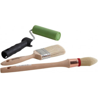 Kit peinture rouleau + queue de morue + brosse à réchampir