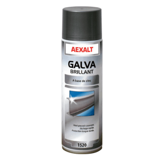 Aérosol galva brillant 650 ml à base de zinc pur et d'aluminium