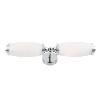 Applique eliot2, chrome et verre