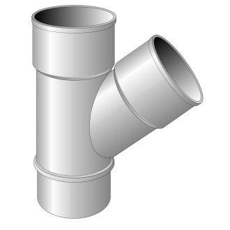 Culotte 45° mâle femelle ø110