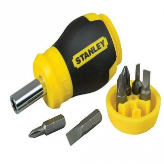 Stanley 0-66-357 Tournevis porte-embouts boule bi-matière avec 6 embouts