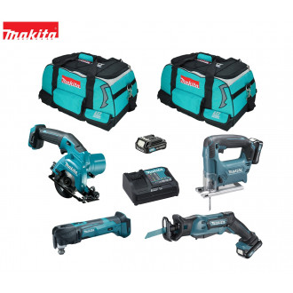 Kit MMT4WD3 4 outils JR103 + TM30 + HS301 + JV101 + 3x2,0Ah + chargeur + 2 sacs à outils Makita