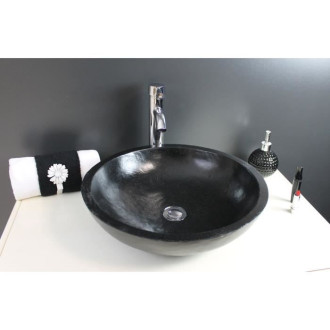 Vasque en terrazzo heloise noir