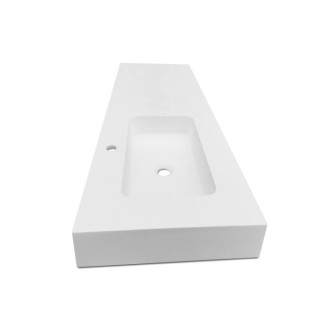 Mitola plan vasque rectangulaire 1 bac gauche ibiza 120x46cm