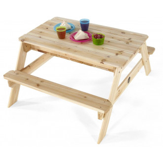 Table de pique-nique avec bac à sable intégré