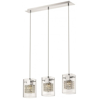 Suspension chrome ipswich h130 3 lumières