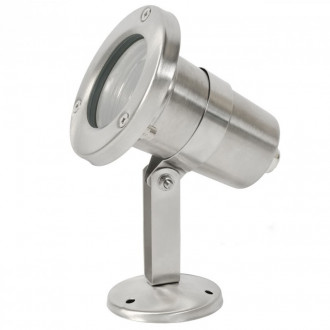Spot de jardin contemporain à fixer chrome