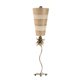 Lampe anemone, taupe et crème