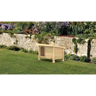 Niche en bois à toit plat large