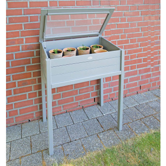 Serre de jardin en pin 101 cm de hauteur gris