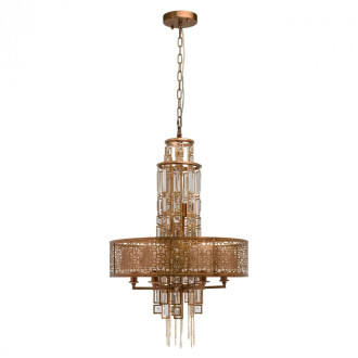 Suspension cuivre loft 10 ampoules 180 cm