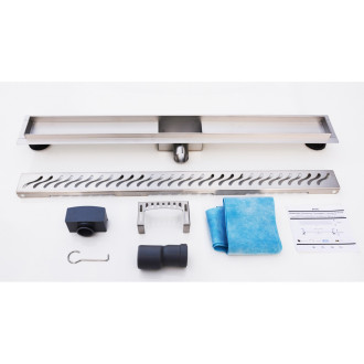 Caniveau de douche italienne inox – 70 cm modèle grec