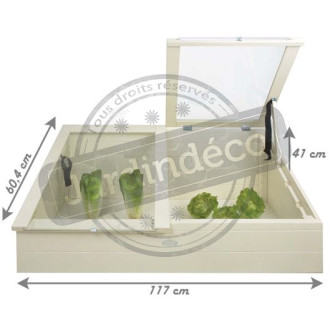 Serre de jardin en pin 41 cm de hauteur blanc