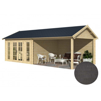 Dépendance de jardin en bois breteuil bardeau droit noir