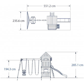 Aire de jeux en bois atlantic