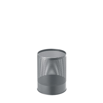 Corbeille pois perforée acier poudré époxy grise capacité 14 litres