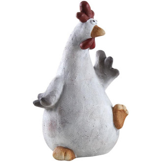Poule décorative en résine