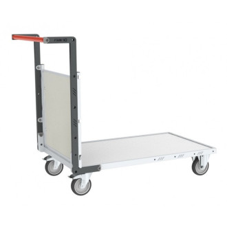 Chariot FLAT-PACK™ modulaire PP alvéolaire 1 dossier plateau bois 850 x 500 mm 250 kg - 806724171