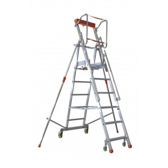 Plateforme de magasinage aluminium repliable 11 marches 150 kg - 835007688