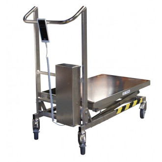 Table élévatrice électrique inox 304 L à vis sans fin 100 kg - 855007651