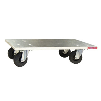 Plateau roulant bois glissnot, 600 x 400 mm, roues CC, 210 kg