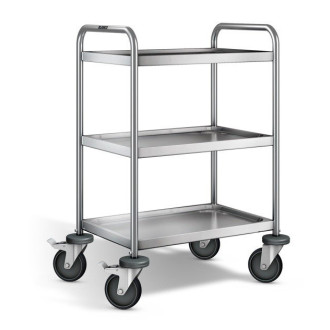 Desserte inox 304 L 3 plateaux 600 x 400 mm 120 kg - 885006696