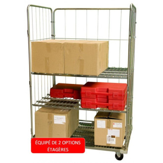 Roll acier zingué 3 ridelles 1140 x 760 mm 400 kg - 885006620